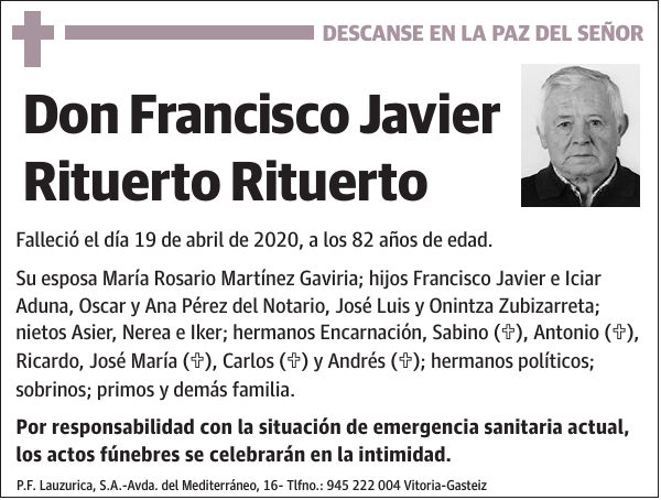 Francisco Javier Rituerto Rituerto