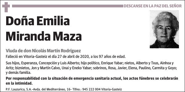 Emilia Miranda Maza