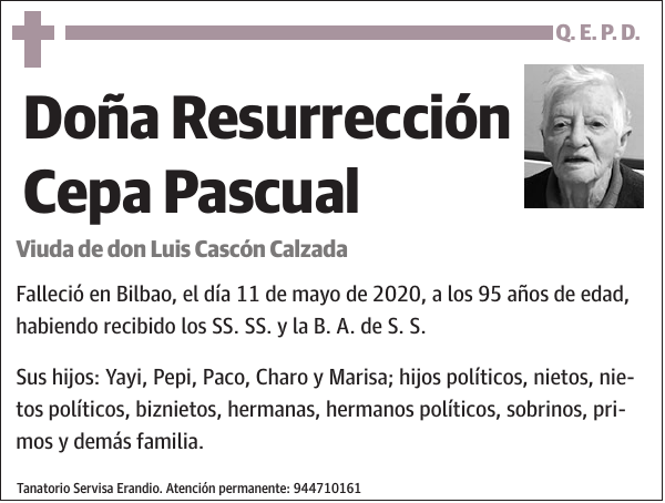 Resurrección Cepa Pascual