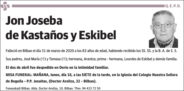 Jon Joseba de Kastaños y Eskibel