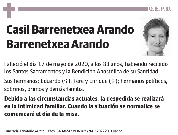 Casil Barrenetxea Arando Barrenetxea Arando