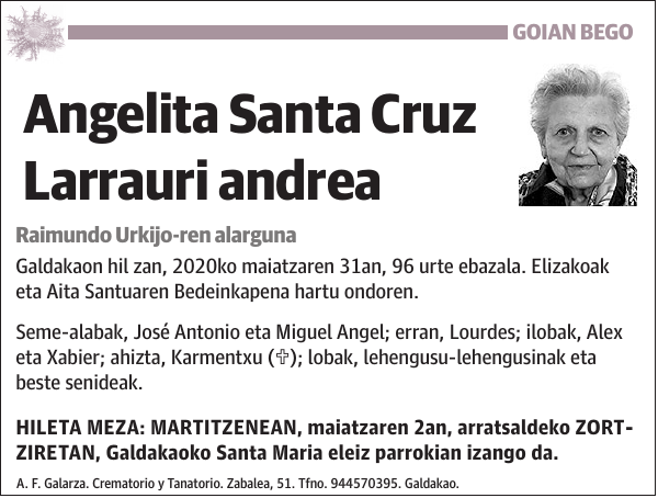 Angelita Santa Cruz Larrauri
