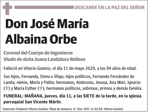 José María Albaina Orbe