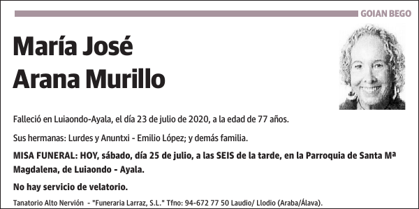 María José Arana Murillo