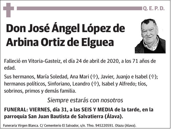 José Ángel López de Arbina Ortiz de Elguea