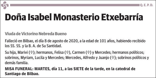Isabel Monasterio Etxebarría