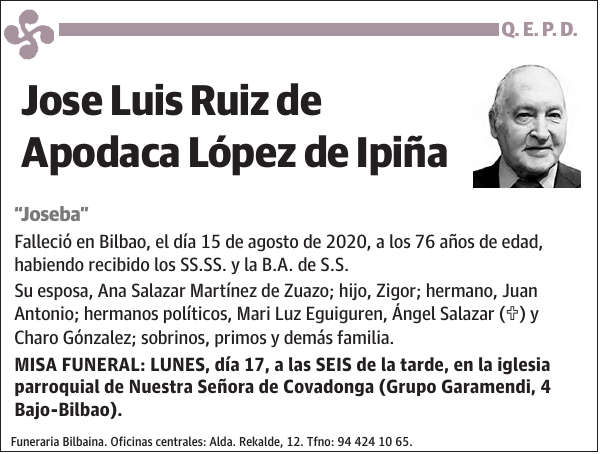 Jose Luis Ruiz de Apodaca López de Ipiña