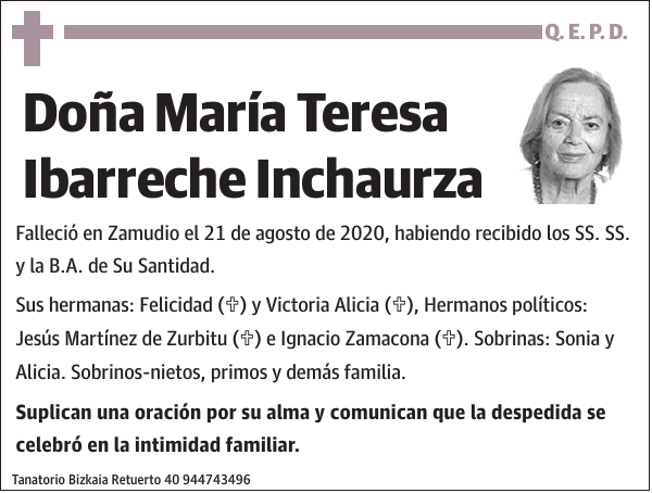 María Teresa Ibarreche Inchaurza