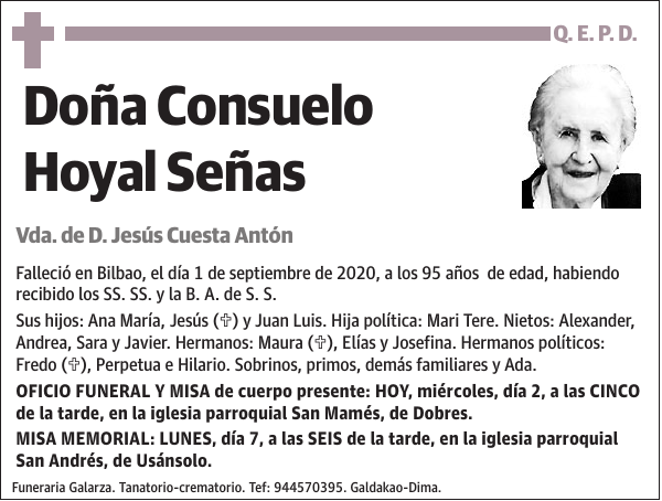 Consuelo Hoyal Señas
