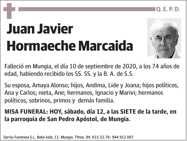 Juan Javier Hormaeche Marcaida
