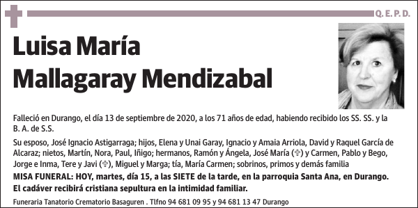 Luisa María Mallagaray Mendizabal