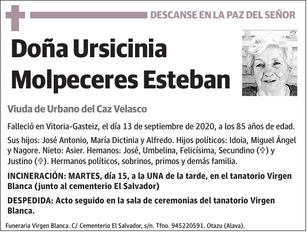 Ursicinia Molpeceres Esteban