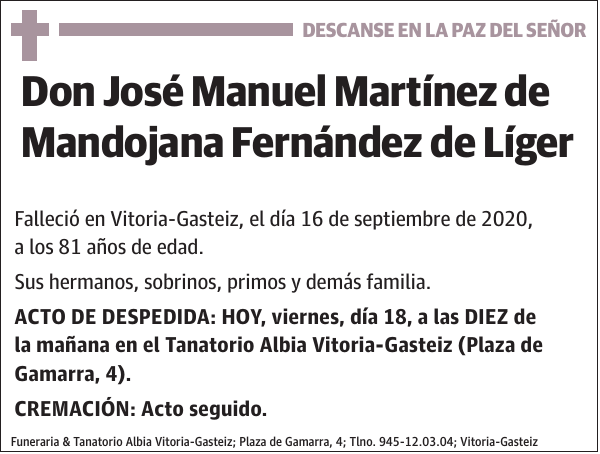 José Manuel Martínez de Mandojana Fernández de Líger