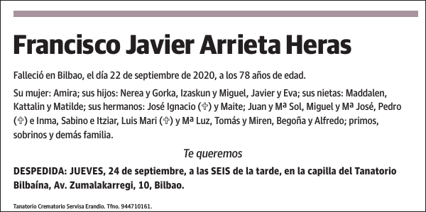 Francisco Javier Arrieta Heras