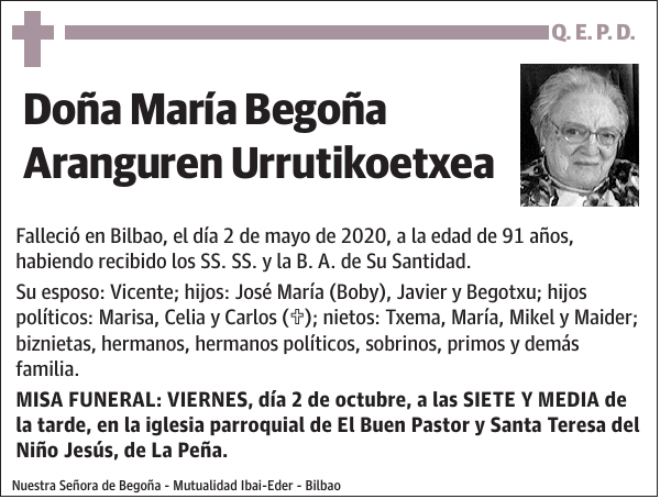 María Begoña Aranguren Urrutikoetxea