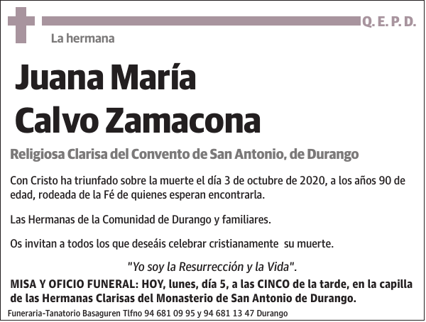 Juana María Calvo Zamacona
