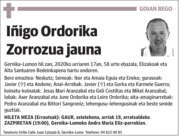 Iñigo Ordorika Zorrozua