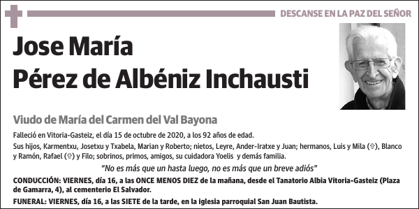 Jose María Pérez de Albéniz Inchausti