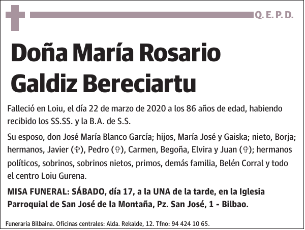 María Rosario Galdiz Bereciartu