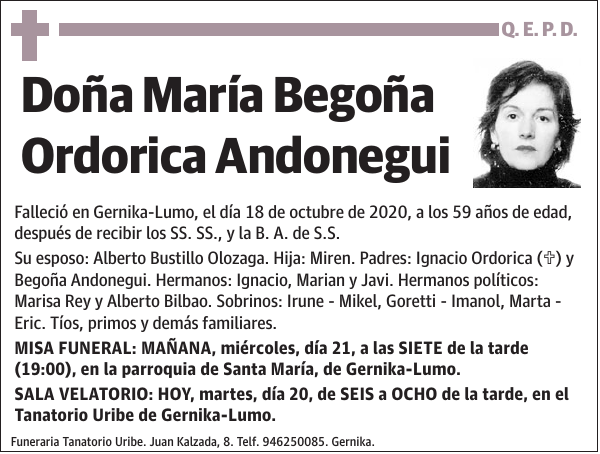 María Begoña Ordorica Andonegui
