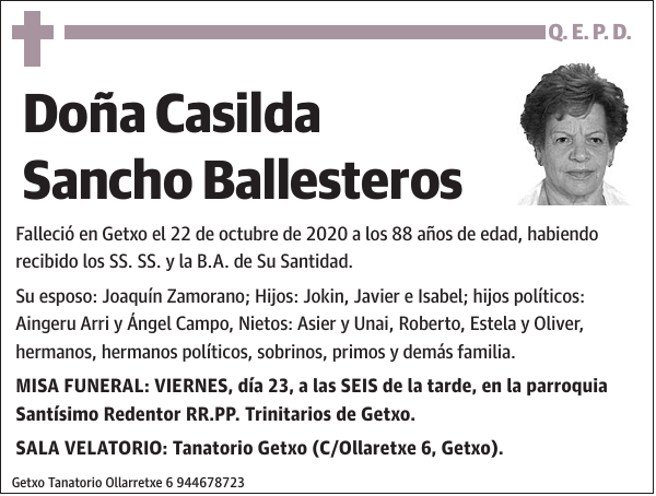 Casilda Sancho Ballesteros