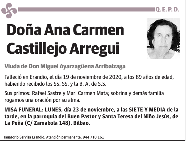 Ana Carmen Castillejo Arregui