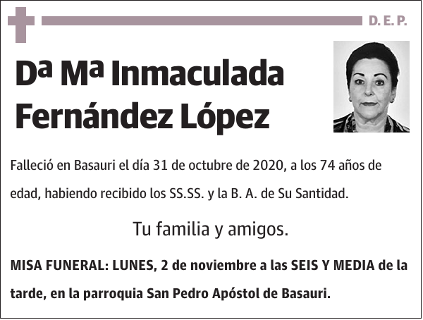 Dª Mª Inmaculada Fernández López