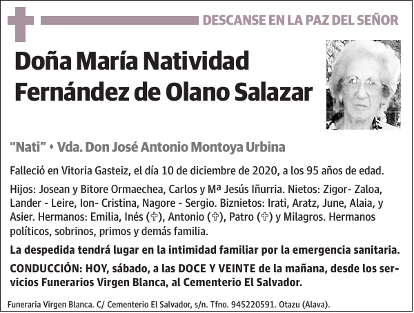 María Natividad Fernández de Olano Salazar