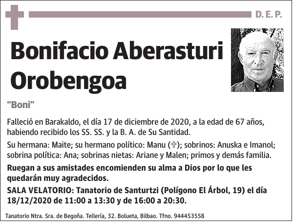 Bonifacio Aberasturi Orobengoa