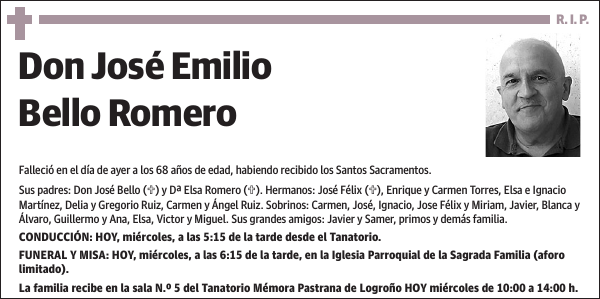 José Emilio Bello Romero