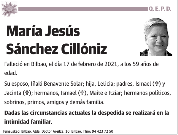 María Jesús Sánchez Cillóniz