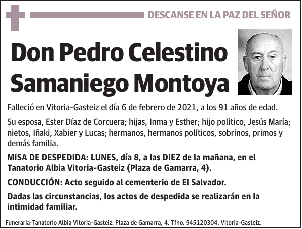 Pedro Celestino Samaniego Montoya