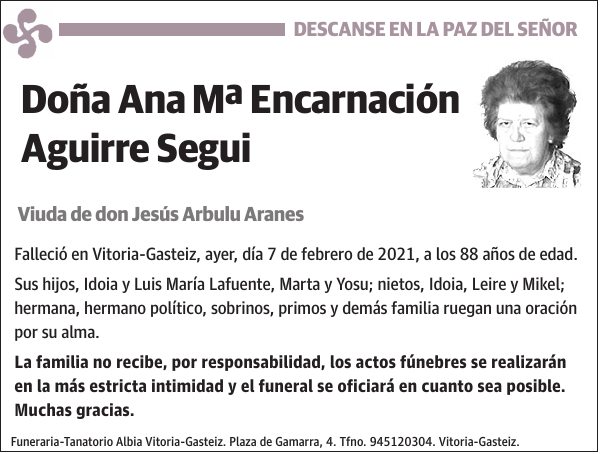 Ana Mª Encarnación Aguirre Segui