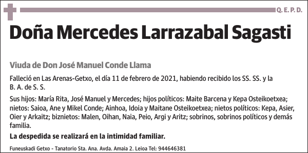 Mercedes Larrazabal Sagasti