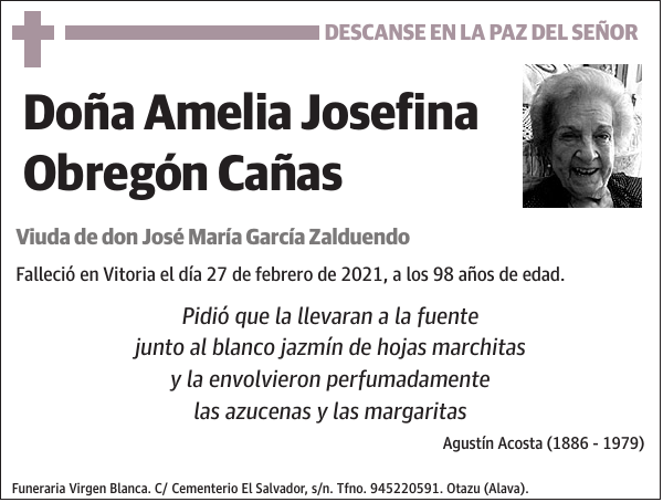 Amelia Josefina Obregón Cañas