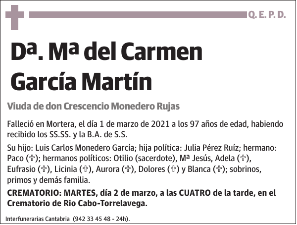 Dª. Mª del Carmen García Martín