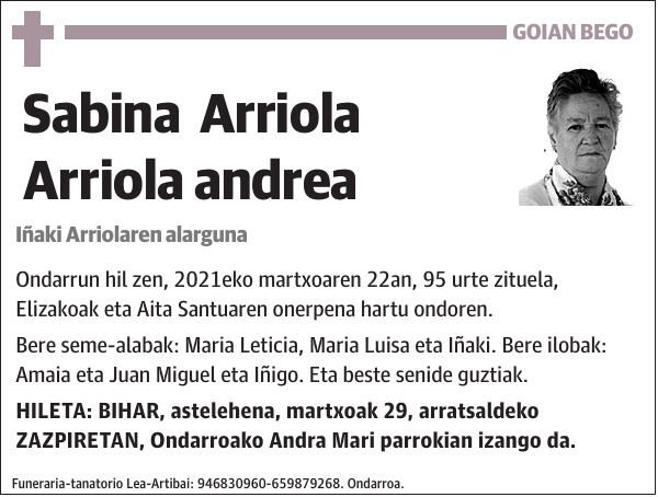 Sabina Arriola Arriola