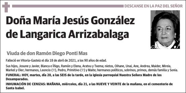 María Jesús González de Langarica Arrizabalaga