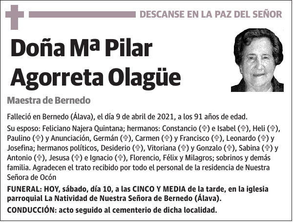 Mª Pilar Agorreta Olagüe