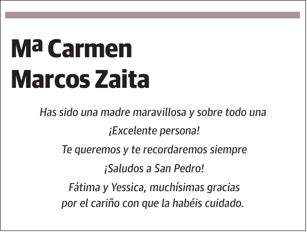 Mª Carmen Marcos Zaita