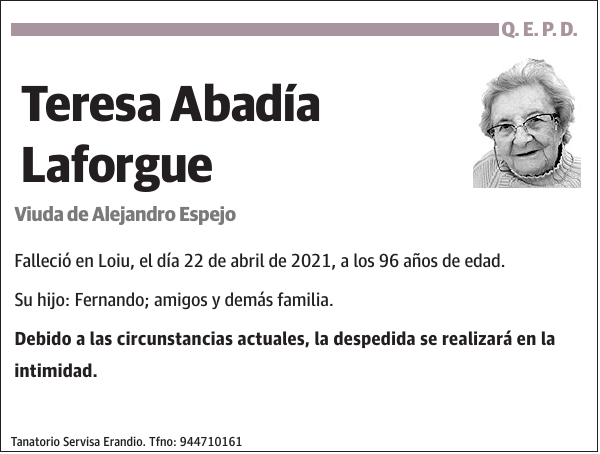 Teresa Abadía Laforgue