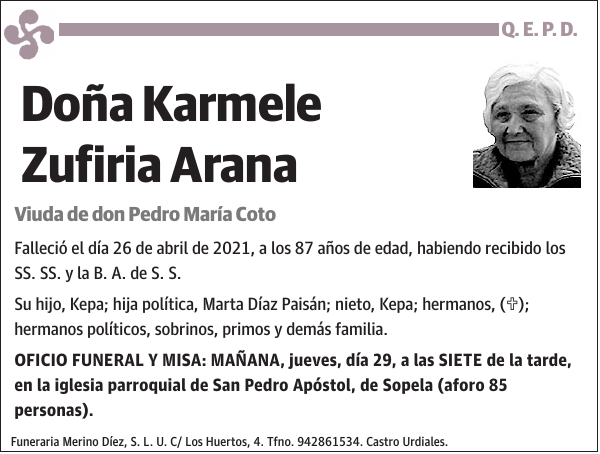 Karmele Zufiria Arana