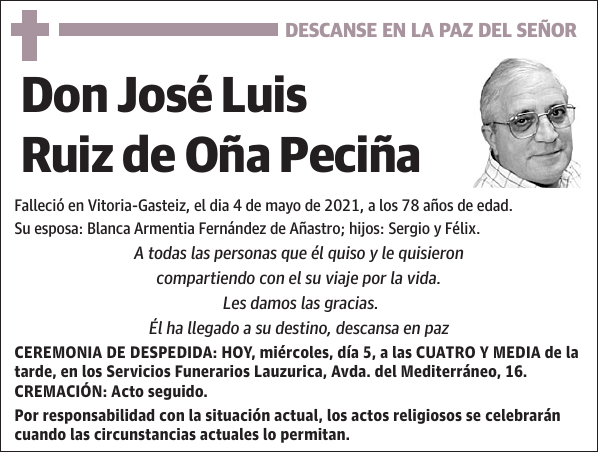 José Luis Ruiz de Oña Peciña
