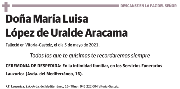 María Luisa López de Uralde Aracama