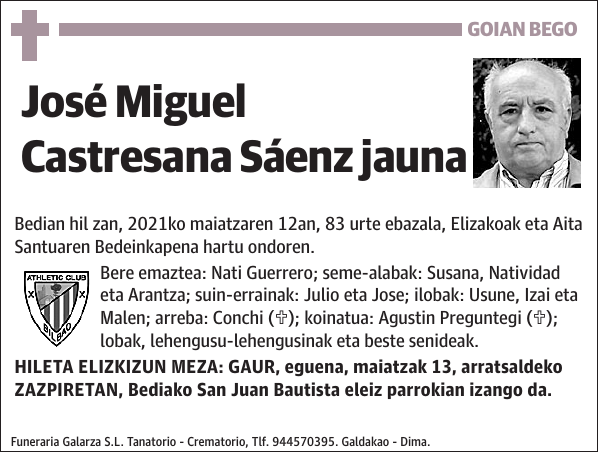 José Miguel Castresana Sáenz
