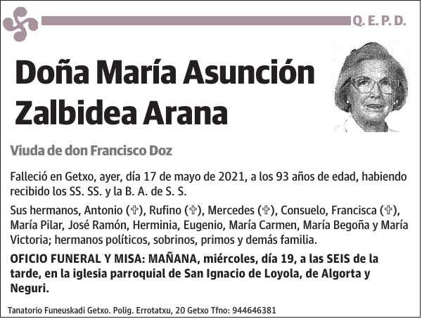 María Asunción Zalbidea Arana