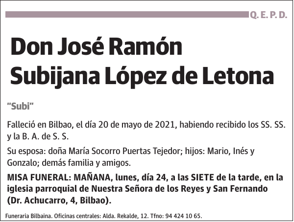 José Ramón Subijana López de Letona