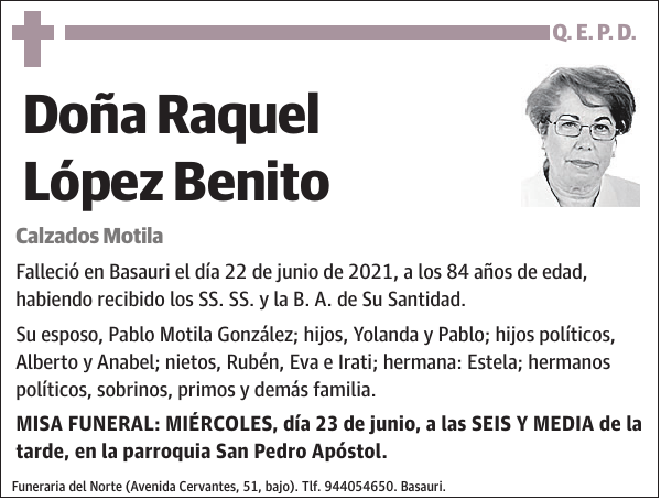Raquel López Benito Calzados Motila