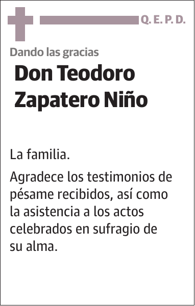 Teodoro Zapatero Niño