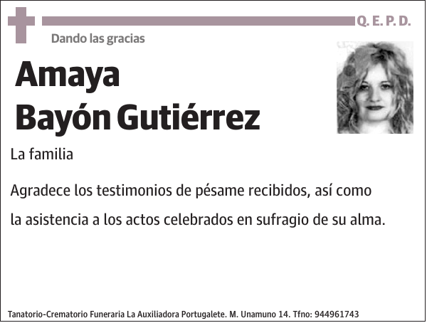 BAYON GUTIERREZ, AMAYA